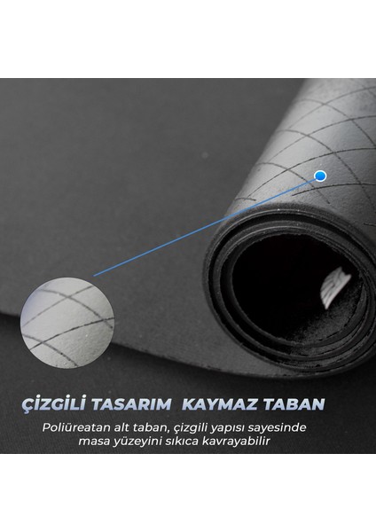 Gaming Oyuncu Gamer Mouse Pad 70x30 cm, Kaymaz Taban Uzun ve Büyük Boy XLarge Ofis Tipi Mouse Ped