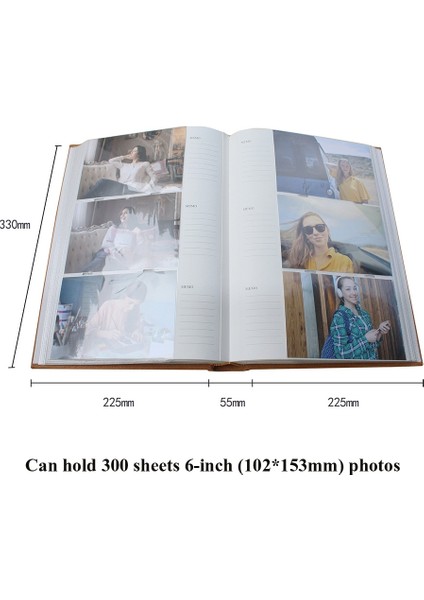 6 Inç 300 Yaprak Kumaş Fotoğraf Albümü Kırmızı (Yurt Dışından)