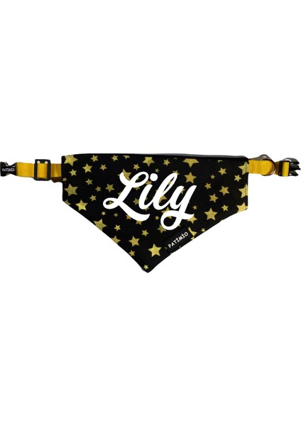 Isimli Gold Stars Tasma Fular Bandana