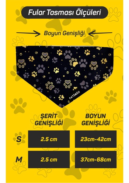 Isimli Happy Dogs Tasma Fular Bandana