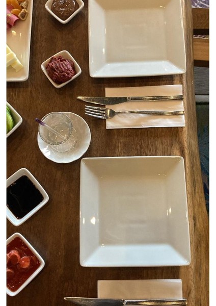 Maya Serisi 19 cm. Servis, Pasta, Kahvaltı Tabağı 6'lı