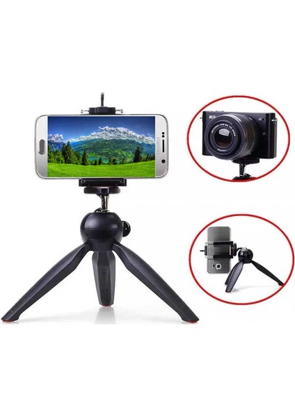 DC-338 Tripod Ayarlanabilir 360° Çok Yönlü Kullanım Hafif Taşınabilir Kaymaz Pedli Tripod