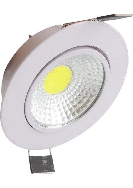 Beyaz Sıva Altı LED Spot Armatür 5W Cob Beyaz Gün Işığı