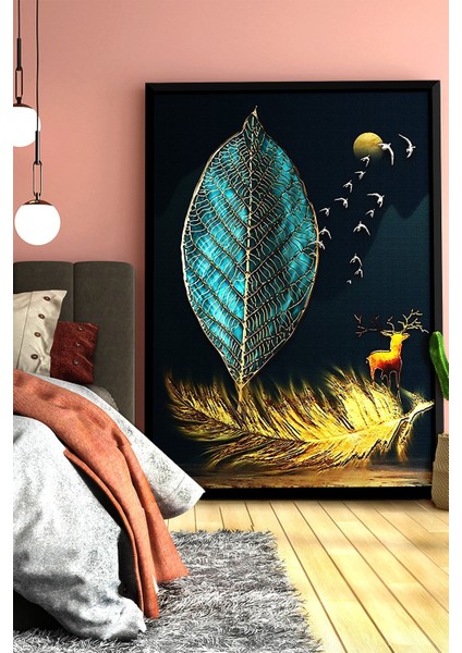 Çerçeveli Tablo Modern Sanatsal Çerçeveler Dekorasyon Ev Dekoru Tekli Çerçeve Özc-84