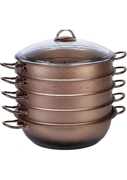 6091-C 32CM Granit Mantı Tencere Seti