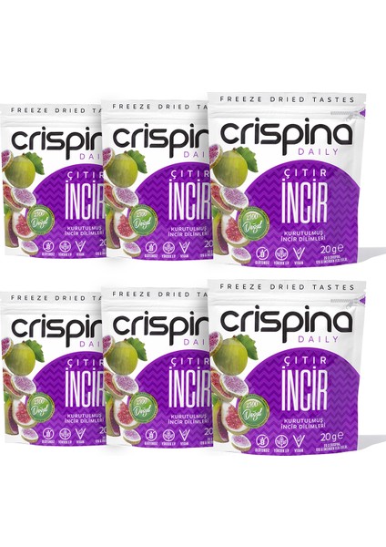 Crispina çıtır Incir 20 gr x 6’lı Paket (Freeze Dried)