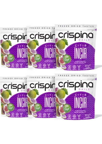 Crispina çıtır Incir 20 gr x 6’lı Paket (Freeze Dried)