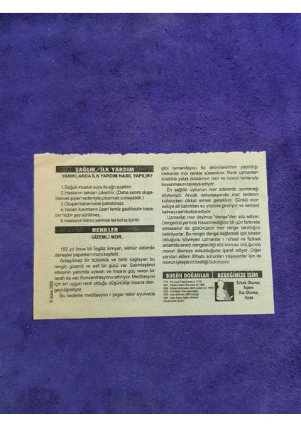 16 Şubat 2008 Takvim Yaprağı - Nostaljik Koleksiyonluk Takvim Yaprağı A