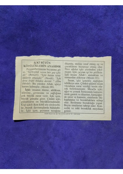 7 Mart 2002 Takvim Yaprağı - Nostalji Koleksiyonluk Takvim Yaprağı