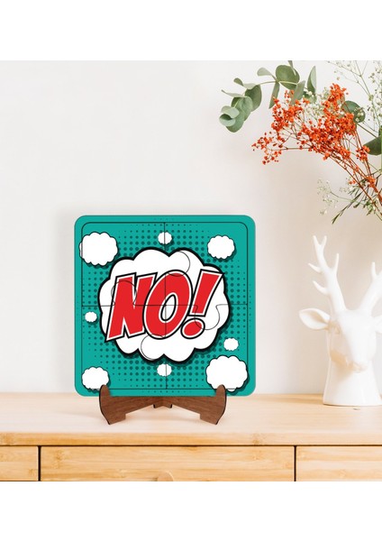 Gift Pop Art Tasarımlı Ahşap Standlı Puzzle Çerçeve-10