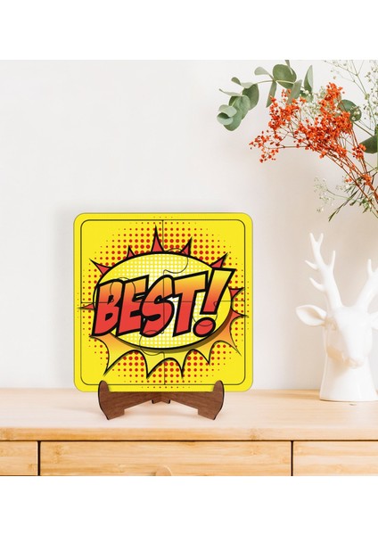 Gift Pop Art Tasarımlı Ahşap Standlı Puzzle Çerçeve-8