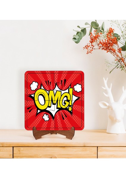 Gift Pop Art Tasarımlı Ahşap Standlı Puzzle Çerçeve-1