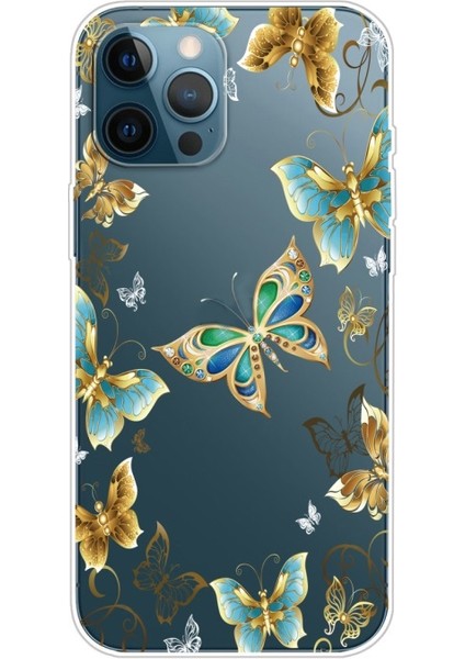 iPhone 13 Pro Max 6.7 Inç Uyumlu Ulta Ince Desen Baskılı Esnek Tpu Telefon Kılıfı - Çok Renkli (Yurt Dışından)