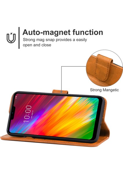 Lg G7 Için Deri Telefon Kılıfı (Kahverengi) (Yurt Dışından) fırsatları
