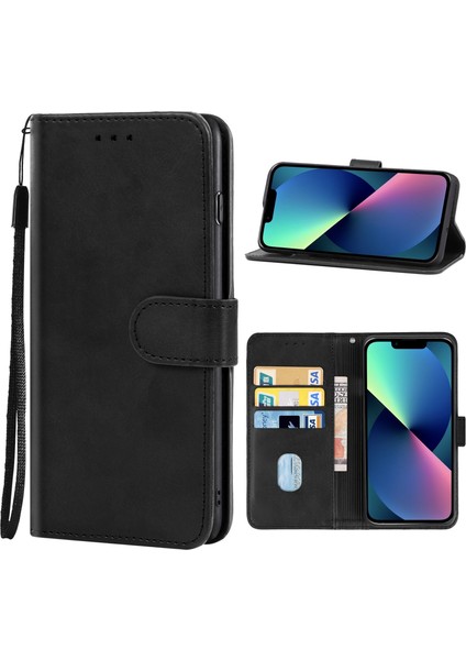 Deri Telefon Kılıfı Için Iphone 13 Mini (Siyah) (Yurt Dışından)