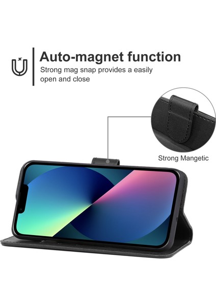 Deri Telefon Kılıfı Için Iphone 13 Mini (Siyah) (Yurt Dışından) fırsatları