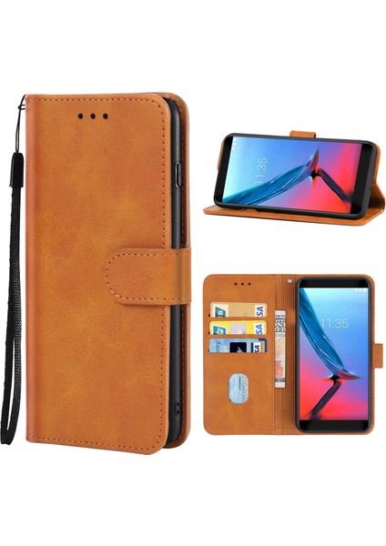 Deri Telefon Kılıfı Zte Blade V9 Vita (Kahverengi) (Yurt Dışından)