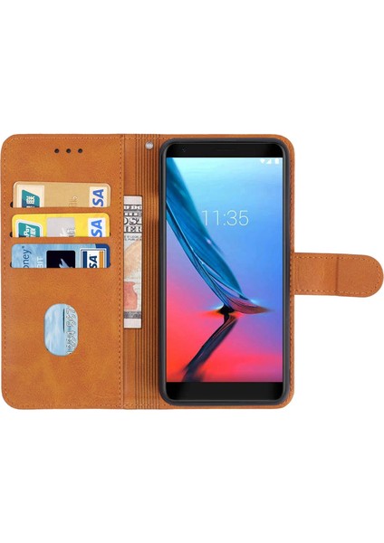 Deri Telefon Kılıfı Zte Blade V9 Vita (Kahverengi) (Yurt Dışından) modelleri