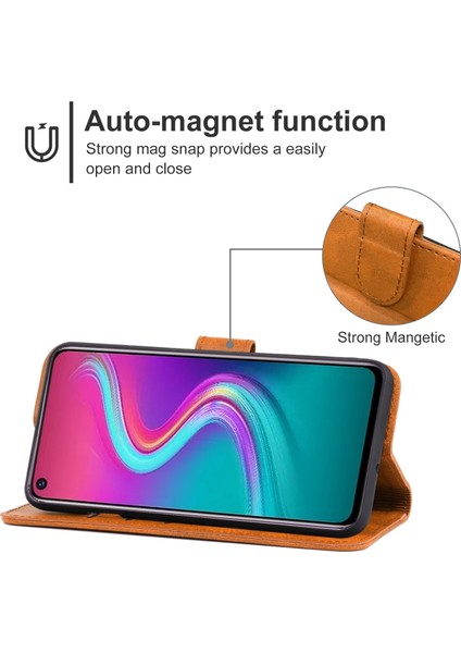 Tecno A11 Deri Telefon Kılıfı Için (Kahverengi) (Yurt Dışından) fırsatları