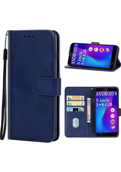 Leangoo Z10 (Mavi) Için Deri Telefon Kılıfı (Yurt Dışından)