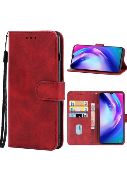 Tecno Pouvoir 4 Pro (Kırmızı) Için Deri Telefon Kılıfı (Yurt Dışından)