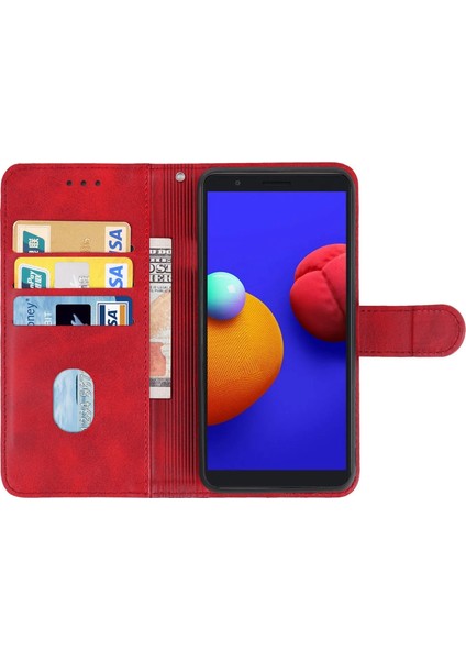Samsung Galaxy A01 Çekirdek / M01 Çekirdek (Kırmızı) Için Deri Telefon Kılıfı (Yurt Dışından) fırsatları