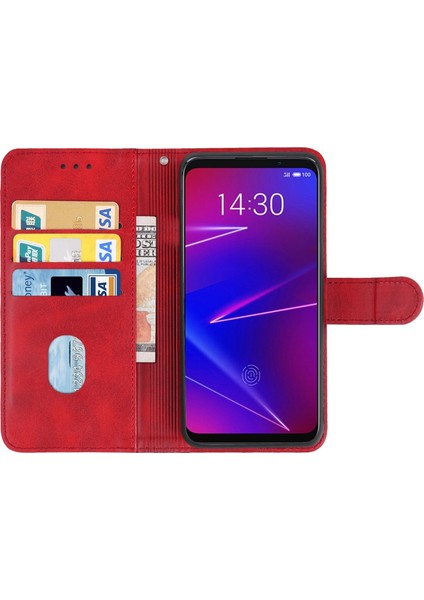Meizu 16X (Kırmızı) Için Deri Telefon Kılıfı (Yurt Dışından) modelleri
