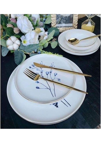 Spring Branch Bone China 24 Parça Yemek Takımı
