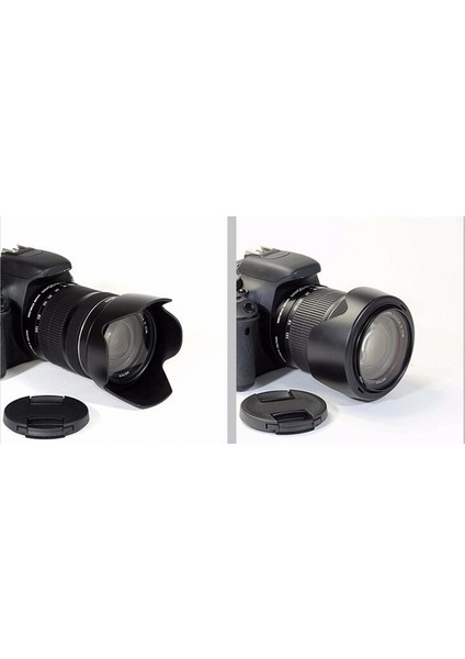 Canon 18-55MM Is Stm Lens Için EW-63C Parasoley + 58MM Lens Kapağı Kapak