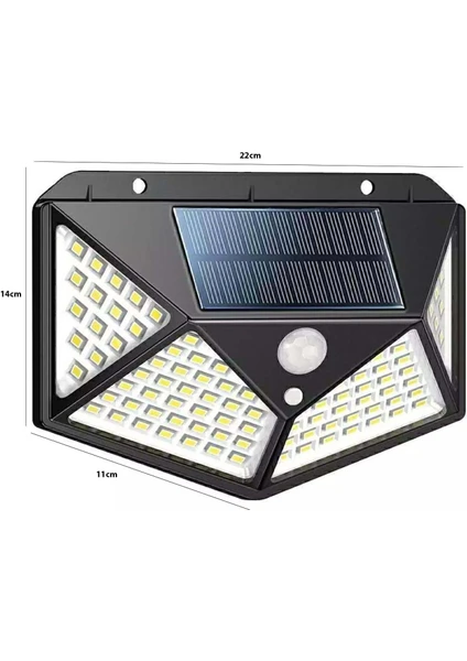 Silver Toss Güneş Enerjili Solar Aydınlatma Lambası Sensörlü 180LED ST-8010A