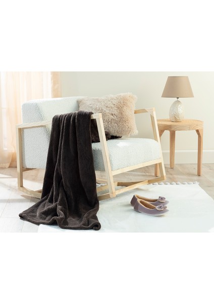 Softy Wellsoft Tv Battaniye 120 x 170 cm Çikolata