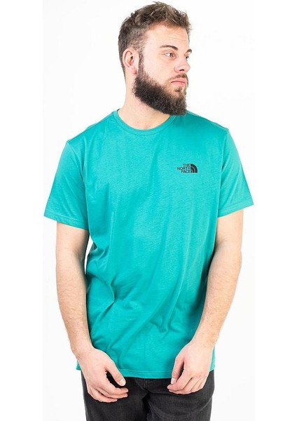 M S/s Simple Dome Tee Erkek Yeşil Kısa Kollu Tişört NF0A2TX52KQ1