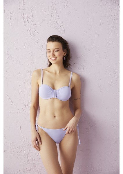 Eflatun Basic Yandan Bağlama Detaylı Bikini Altı fiyatları