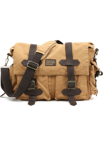 7156 Kanvas Vintage Postacı Omuz Günlük Retro Boho Satchel Pamuk Kumaşlı Çanta