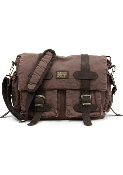 7156 Kanvas Vintage Postacı Omuz Günlük Retro Boho Satchel Pamuk Kumaşlı Çanta