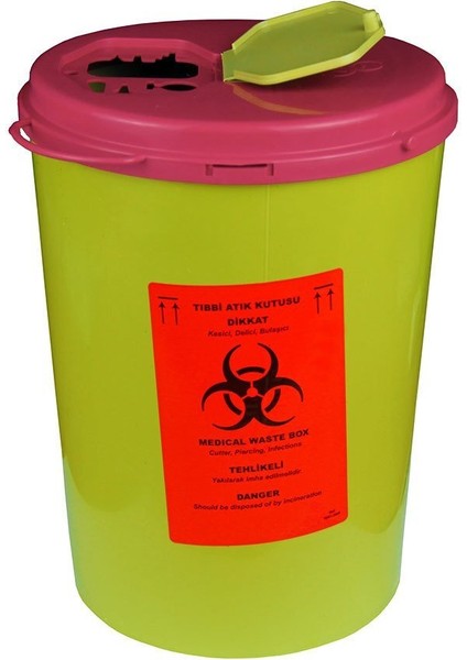 Tıbbi Atık Kutusu (Enfekte Atık Kutusu) - 10 Litre x 5 Adet