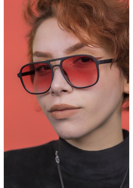 Asgard Matte Black Red Unisex Güneş Gözlüğü