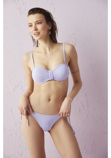 Eflatun Basic Yandan Bağlama Detaylı Bikini Altı modelleri