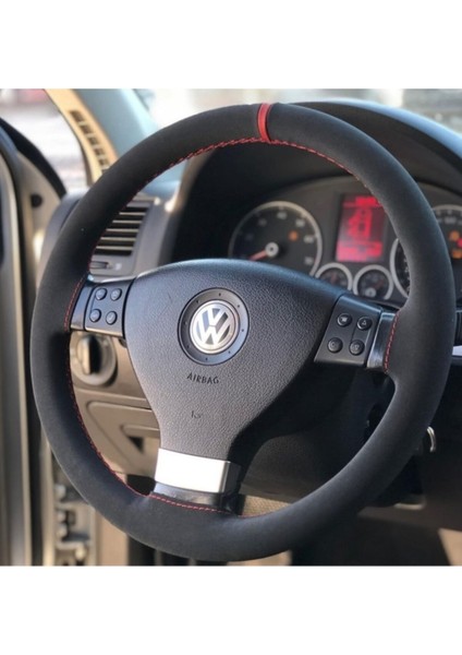 Vw Golf 5 Alkantra Dikmeli Direksiyon Kılıfı Kırmızı Yüzüklü fiyatları