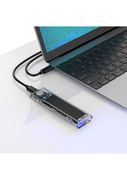 USB3.1 Gen2 Type-C 10Gbps M.2 NVMe SSD Disk Kutusu Siyah