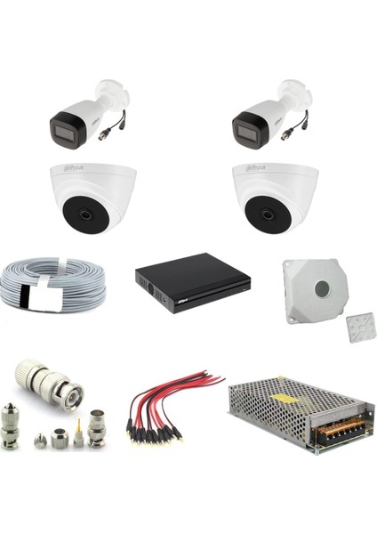 Kamera 2mp 1080P 4 Adet Fullhd Güvenlik Kamera Seti