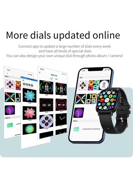 Akıllı Izle IP67 1.63 Inç Dokunmatik Ekran Pedometre Siyah (Yurt Dışından) fiyatları