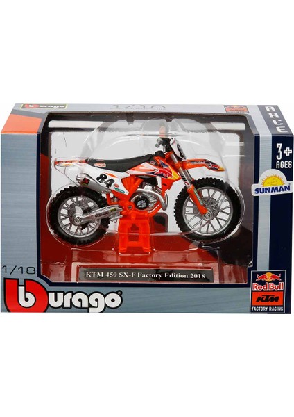 1:18 Red Bull Ktm 450 Motosiklet - Ktm 450 Sx-F Factory Edition 2018 fiyatları