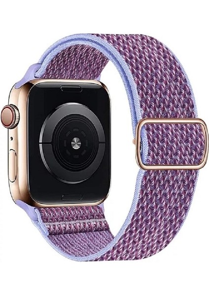 Apple Watch Uyumlu Saat Bandı ( 38-40-41 Mm)Ayarlanabilir Elastik Solo Döngü Kordon
