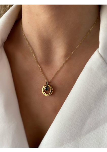 Çelik Gold 100 Dilde Seni Seviyorum Kolyesi