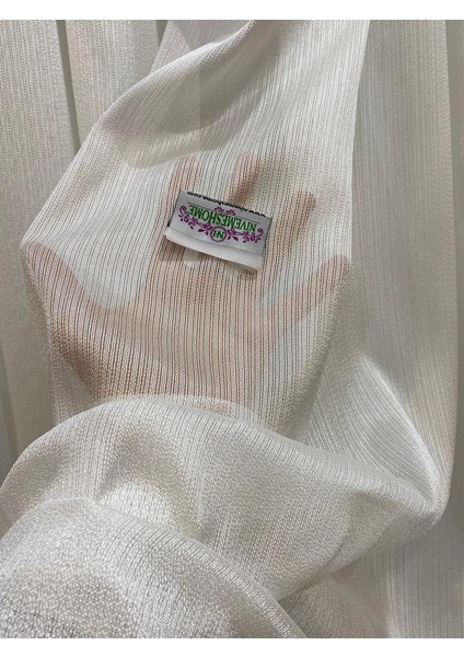 Nivemeshome Beyaz Pırlanta Tül Perde 1/3 Sık Pile fiyatları