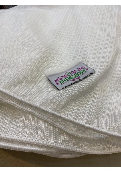 Nivemeshome Beyaz Pırlanta Tül Perde 1/3 Sık Pile fırsatları