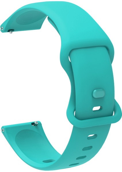 20MM Garmin Venu / Samsung Galaxy Izle Aktif 2 Evrensel Iç Arka Toka Perforasyon Silikon Yedek Kayış Kordonlu Saat (Yurt Dışından)