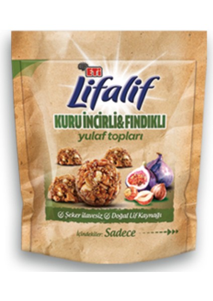 Lifalif Kuru Incirli Fındıklı Yulaf Topları 38 gr
