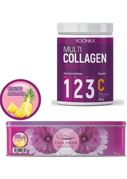 Hidrolize Collagen Beauty Plus 30 Saşe+Yetişkinler Için Multi Collagen Powder 300 gr